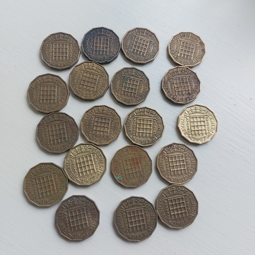 01A - Threepence coins