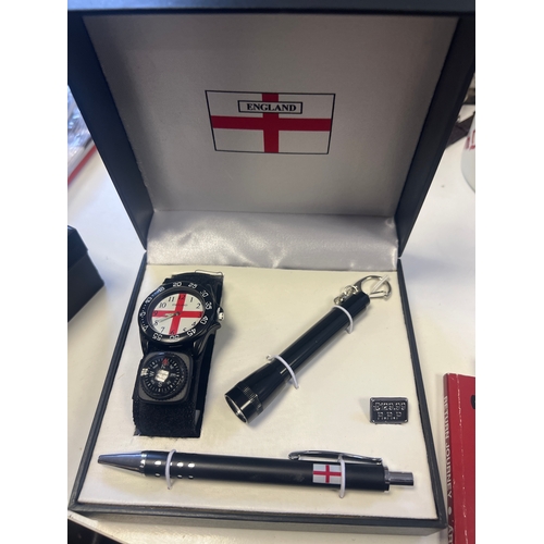 2 - England boxed watch set new