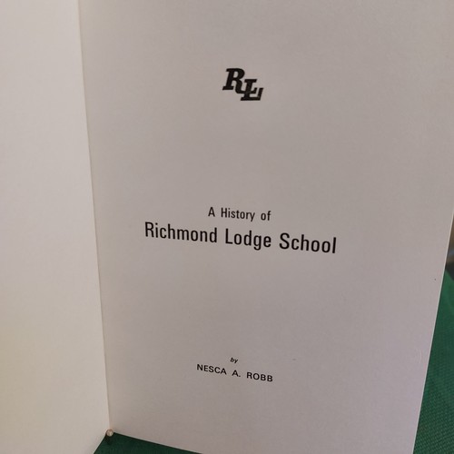 21 - A description of Richmond lodge school Belfast. By Nesca A Robb. Hardback.