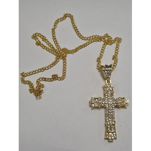 4B - Large religious cross & chain