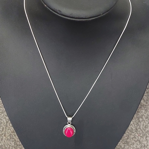 002 - .925 silver necklace and pendant