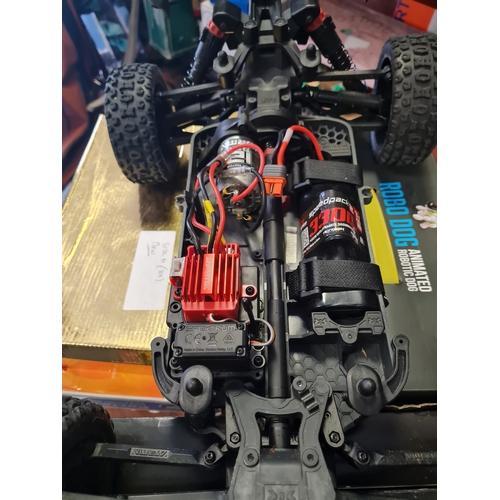 6J - Arrma typhoon 4 x 4 mega 550 slt3 speed buggy rtr working