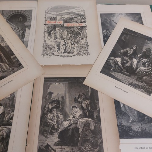 23 - Antique Bible Prints from a family Bible