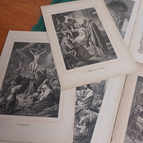 23 - Antique Bible Prints from a family Bible