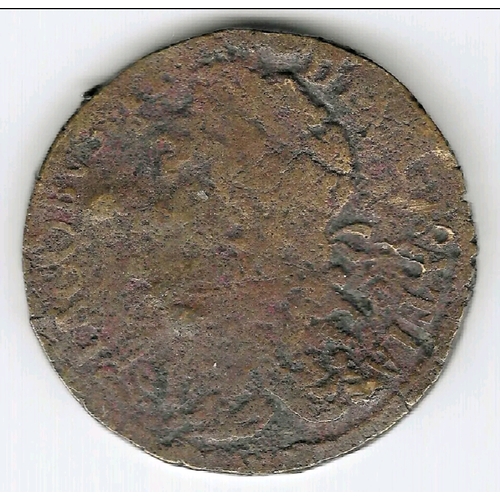 6A - 1689 JAMES II IRISH GUN MONEY HALFCROWN COIN