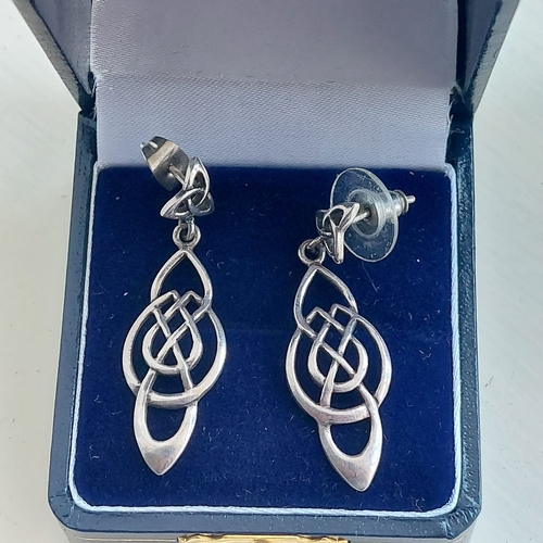 004O - . 925 celtic silver earrings