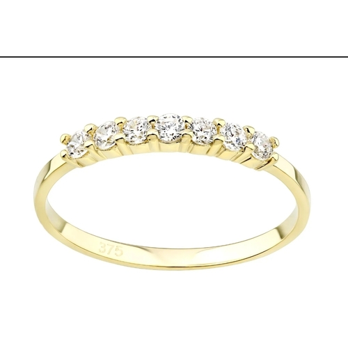 0012 - 9ct Yellow gold Stone Eternity Ring