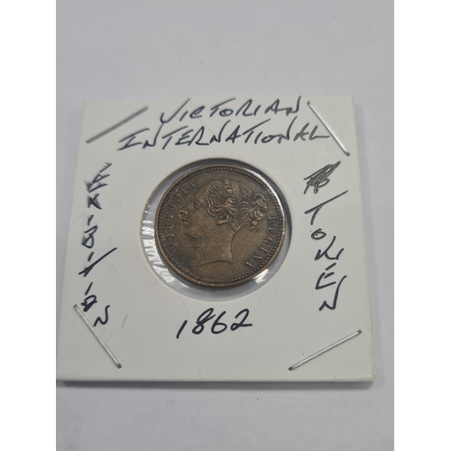 002A - Victorian International hibernan 1862 token