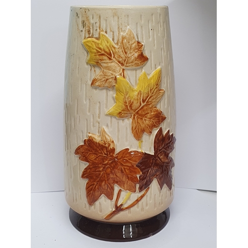 5A - Tall Sylvac Leaf Detail Vase