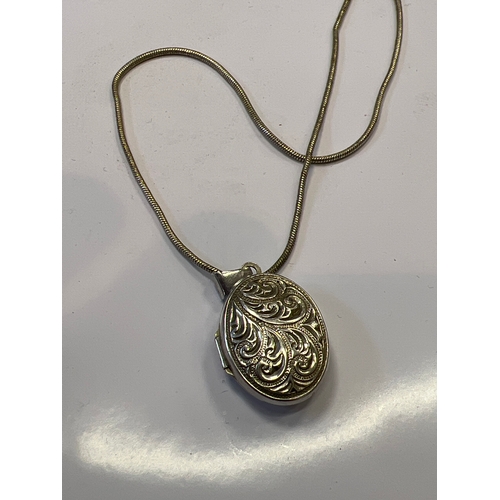 006N - Silver 925 locket on chain