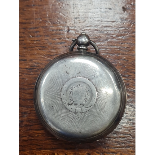 5J - Vintage silver stamped pocket watch