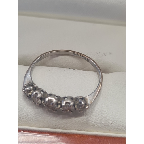 4L - Vintage 9ct & silver ring