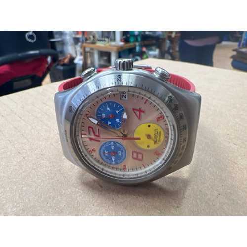 02 - Swatch watch working pwo very rare