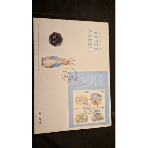 3E - Tales of Peter rabbit coin and stamps