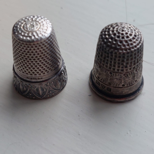 106K - Sterling silver thimbles