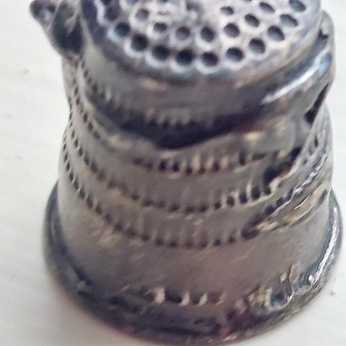 5K - Sterling silver fox thimble