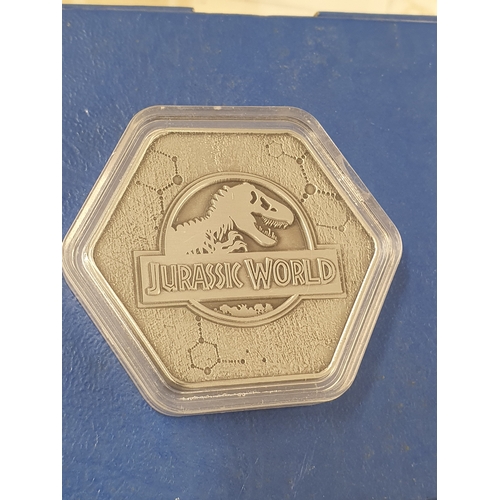 140 - Collectable Jurassic World Mosasauras Cased Coin