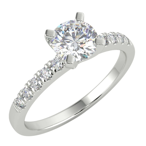 06J - 0.64 Ct Diamond Engagement Ring 14K White Gold new