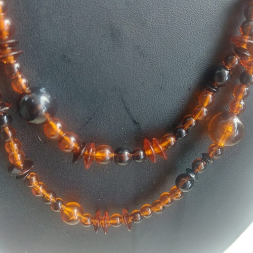 030H - Vintage faux amber necklace