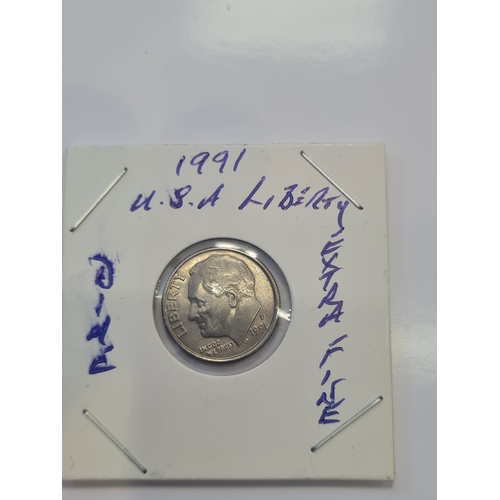 66H - 1991 usa liberty coin dime