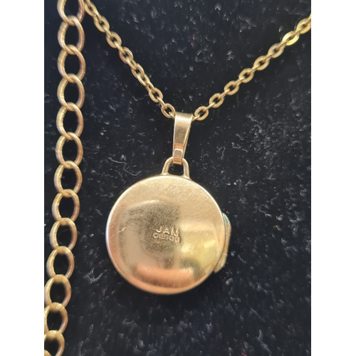 0026 - Vintage 9ct gold locket & chain