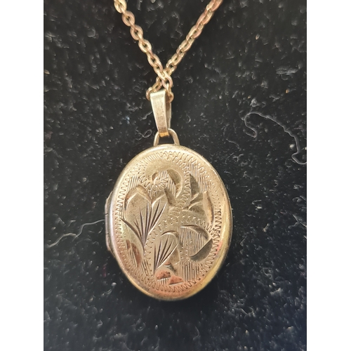 019L - 9ct gold locket & chain