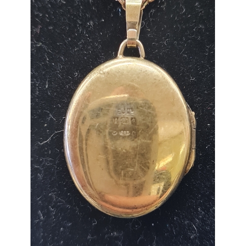 019L - 9ct gold locket & chain