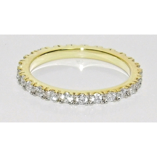 967 - 9ct Gold on Silver Diamond ring