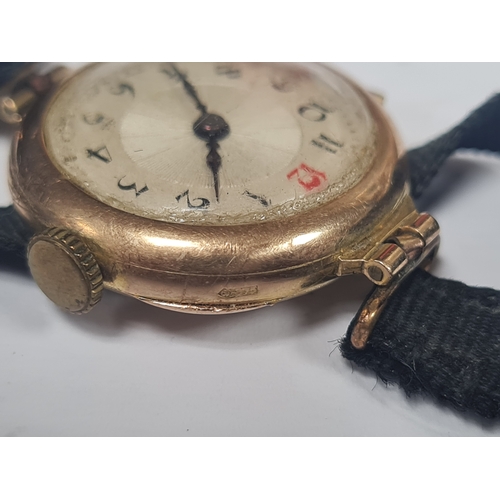 01A - 1920s/30s ladies 9ct gold watch swiss made