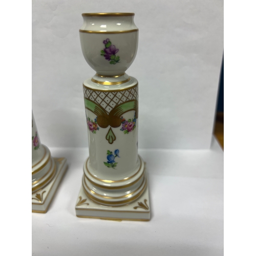 1C - Pair of vintage Dresden genuine candle sticks