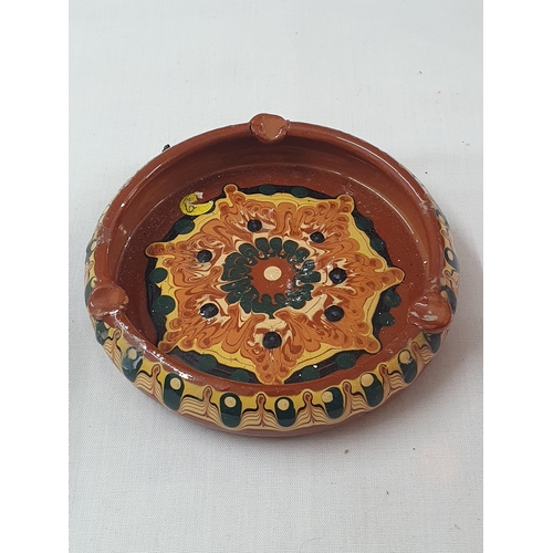 577 - Vintage pottery Ashtray with detail