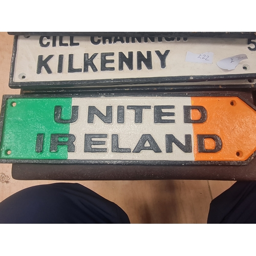 012H - Cast iron united ireland sign heavy