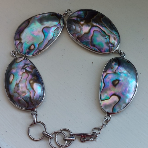 01S - .925 silver abalone bracelet