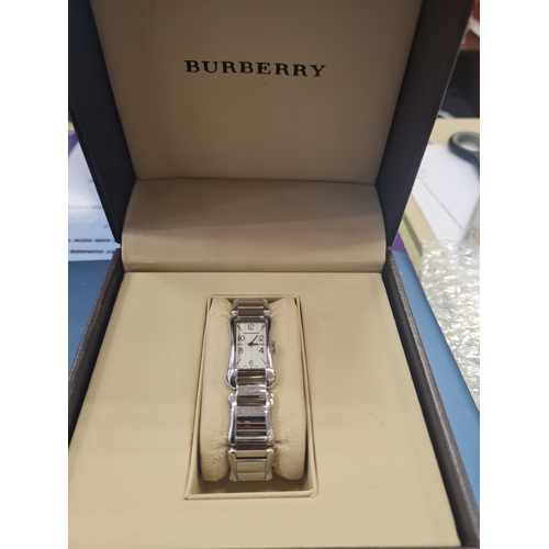 467 - Burberry boxed watch perfect working order