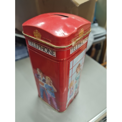 518 - Vintage telephone box money box