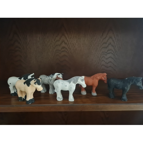 277 - Joblot of horses clay