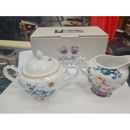 03T - New katie alice porcelain sugar bowl & creamer boxed