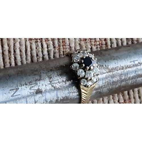 3V - 9ct gold sapphire and diamond