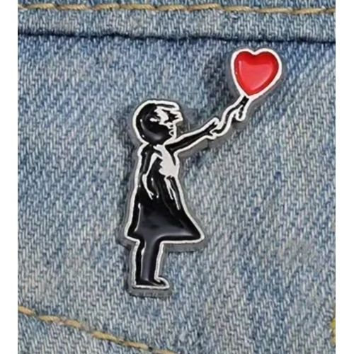 001A - Banksy pin badge