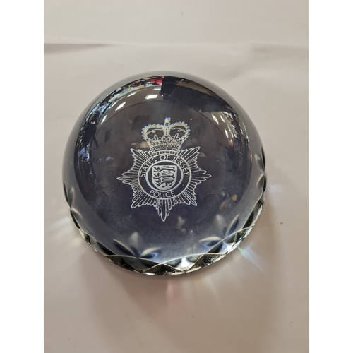 1R - State of Jersey police paperweight