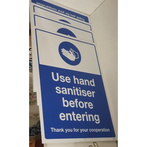 78X - Joblot of large new plastic Sanitiser Signs