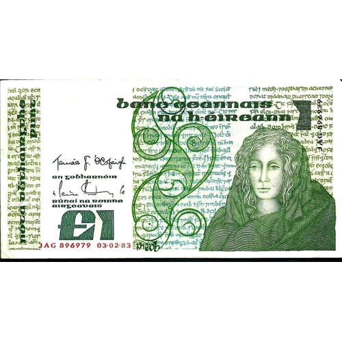 10 - Vintage irish £1 note