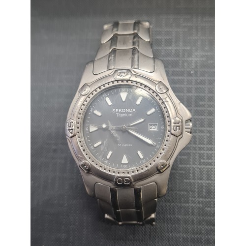 66 - Sekonda titanium watch