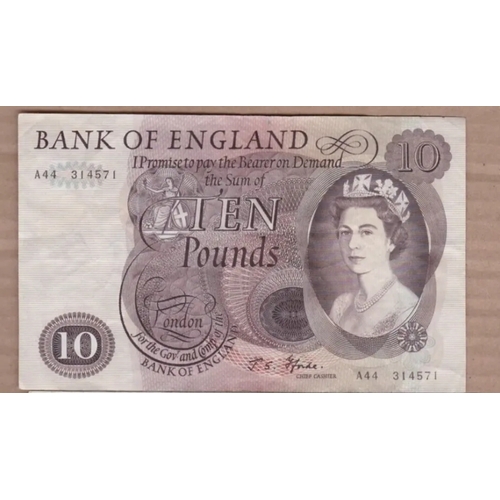 5B - Vintage bank of england £10 note