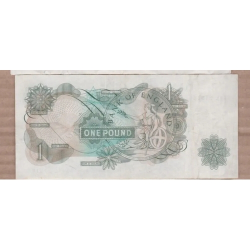 12A - Vintage bank of.england £1 note