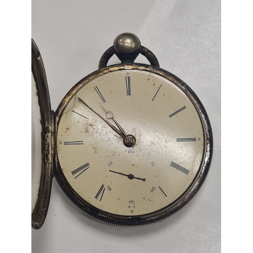 17B - Vintage silver stamped pocket watch