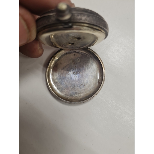 34B - Vintage silver stamped pocket watch