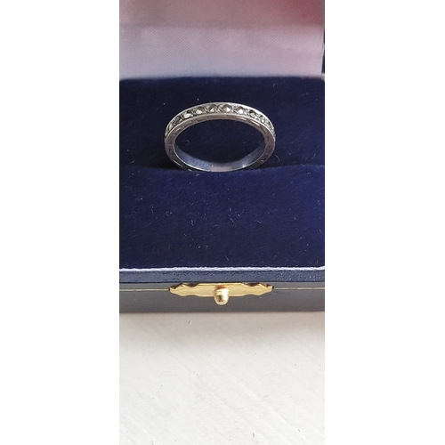 265 - .925 silver and cz eternity ring size O