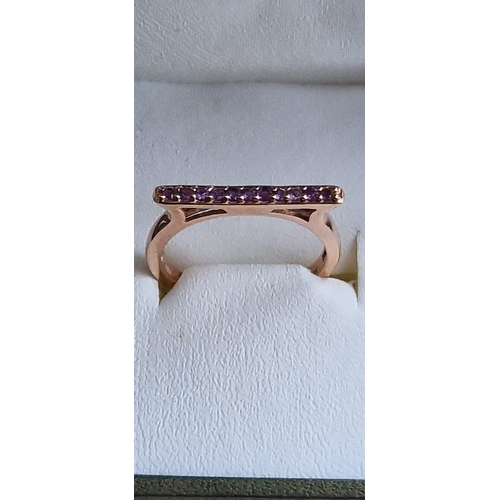 269 - Tggc gilt silver amethyst ring size q