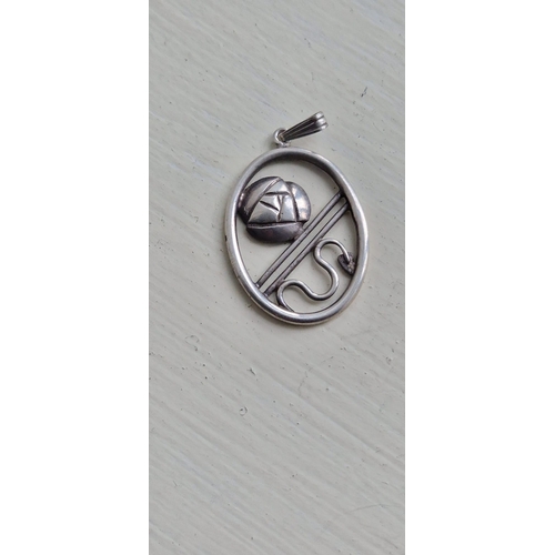 274 - Rennie Mackintosh style sterling silver pendant